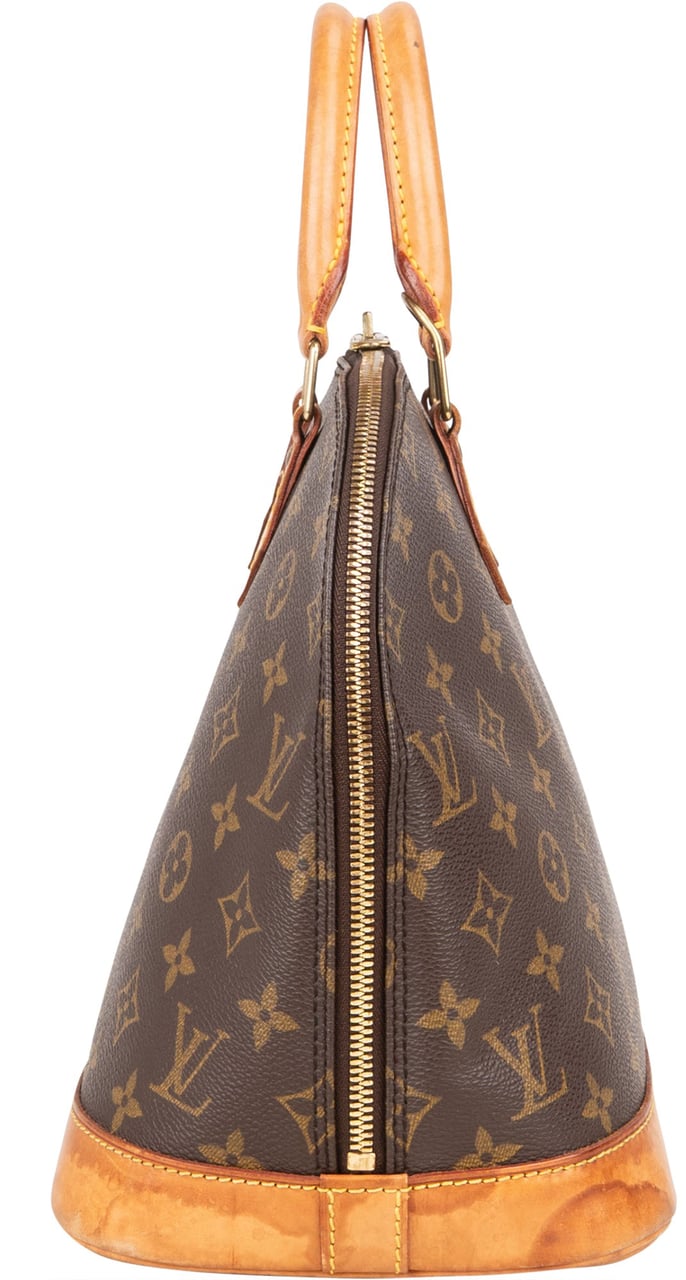 Louis Vuitton Louis Vuitton Canvas Monogram Alma PM Handbag Bruin