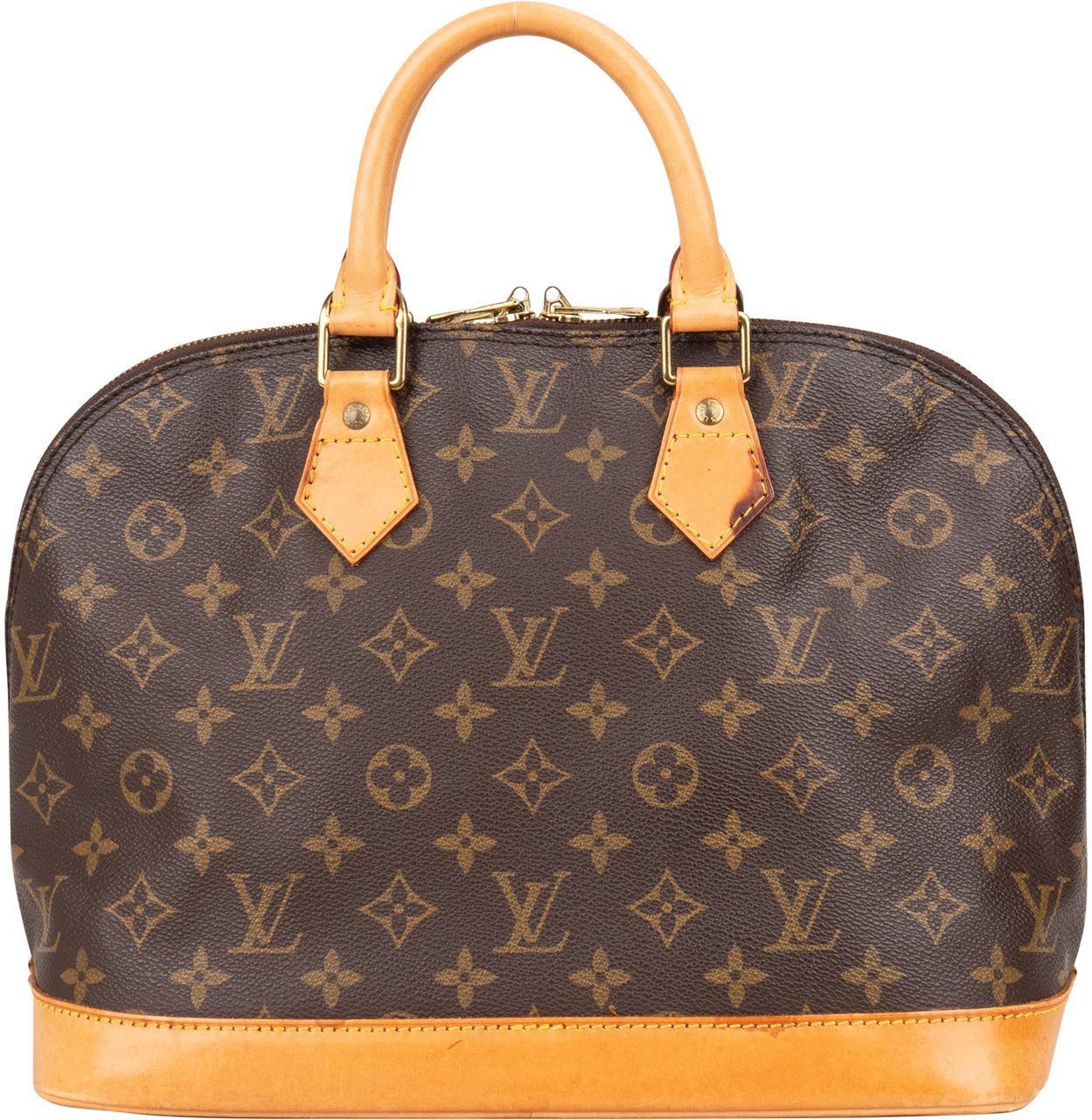 Louis Vuitton Louis Vuitton Canvas Monogram Alma PM Handbag Bruin