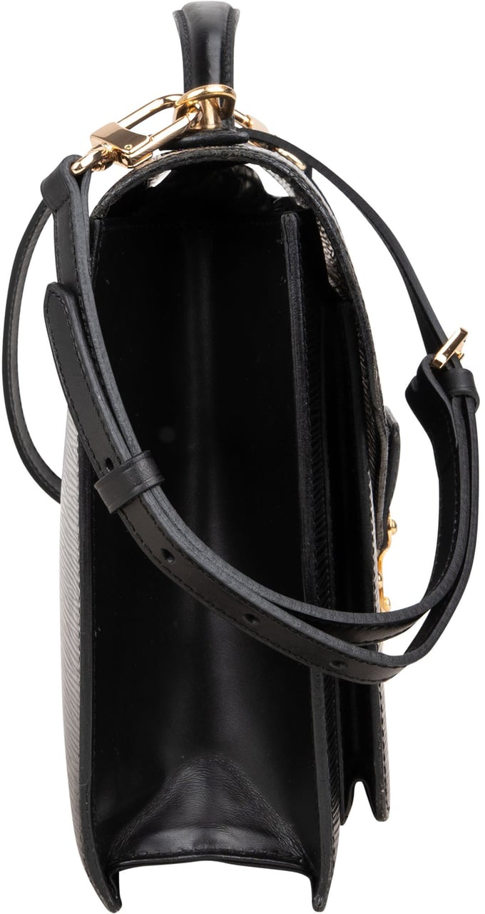 Louis Vuitton Louis Vuitton Noir Epi Leather Monceau Handbag Zwart