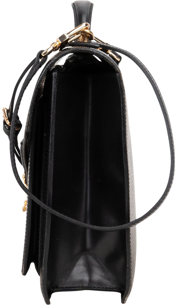 Louis Vuitton Louis Vuitton Noir Epi Leather Monceau Handbag Zwart