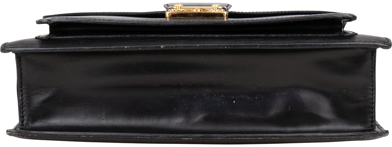 Louis Vuitton Louis Vuitton Noir Epi Leather Monceau Handbag Zwart