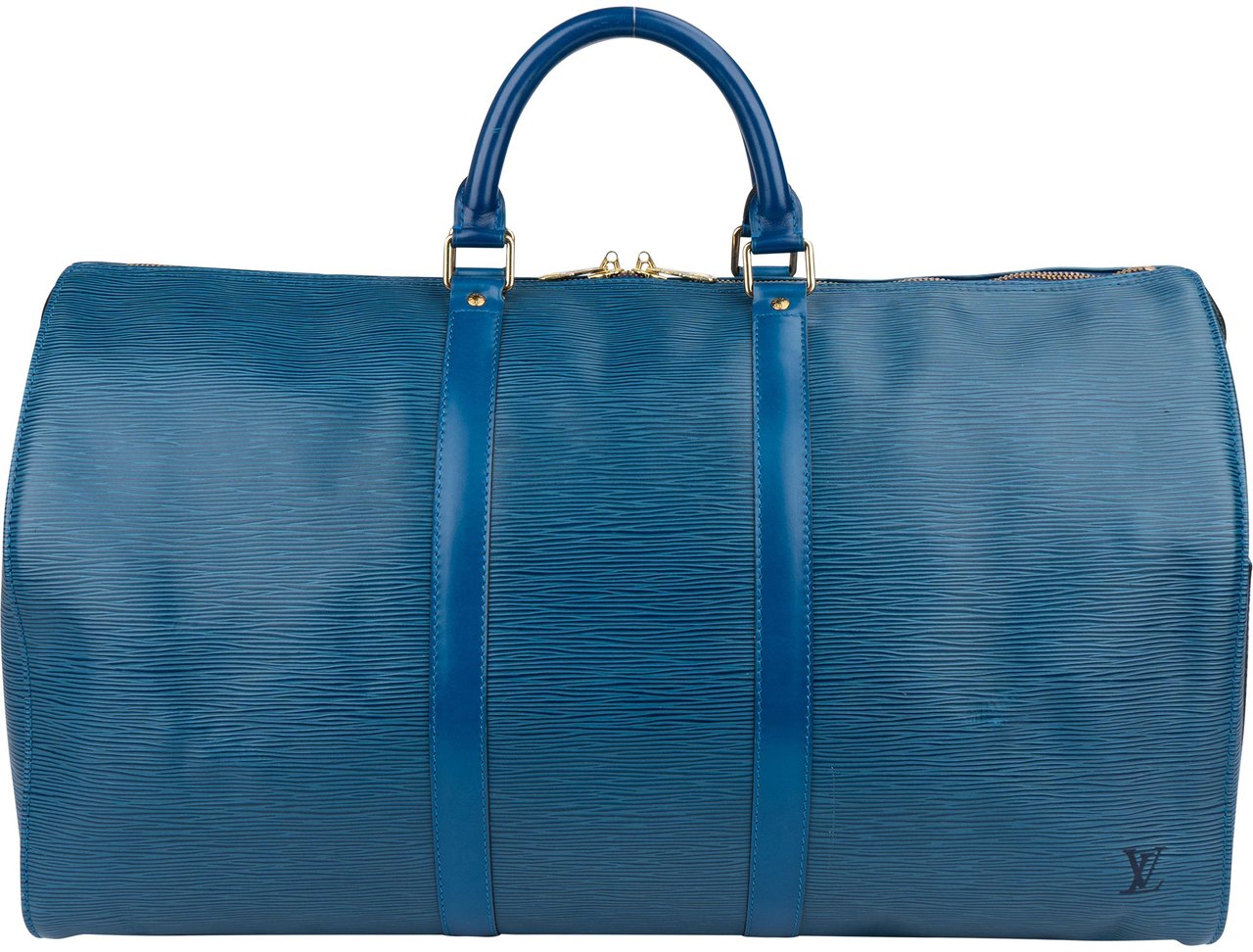 Louis Vuitton Louis Vuitton Bleu Epi Leather Keepall 50 Blauw