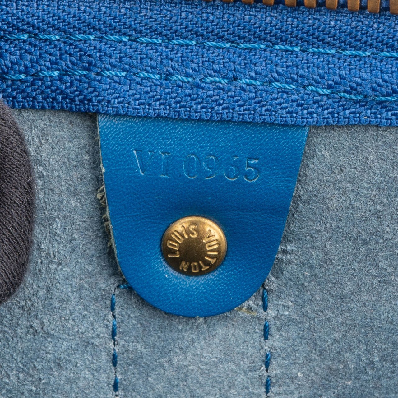 Louis Vuitton Louis Vuitton Bleu Epi Leather Keepall 50 Blauw