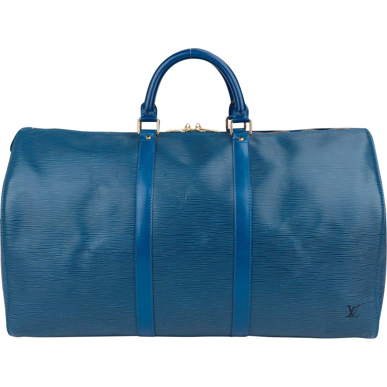 Louis Vuitton Louis Vuitton Bleu Epi Leather Keepall 50 Blauw