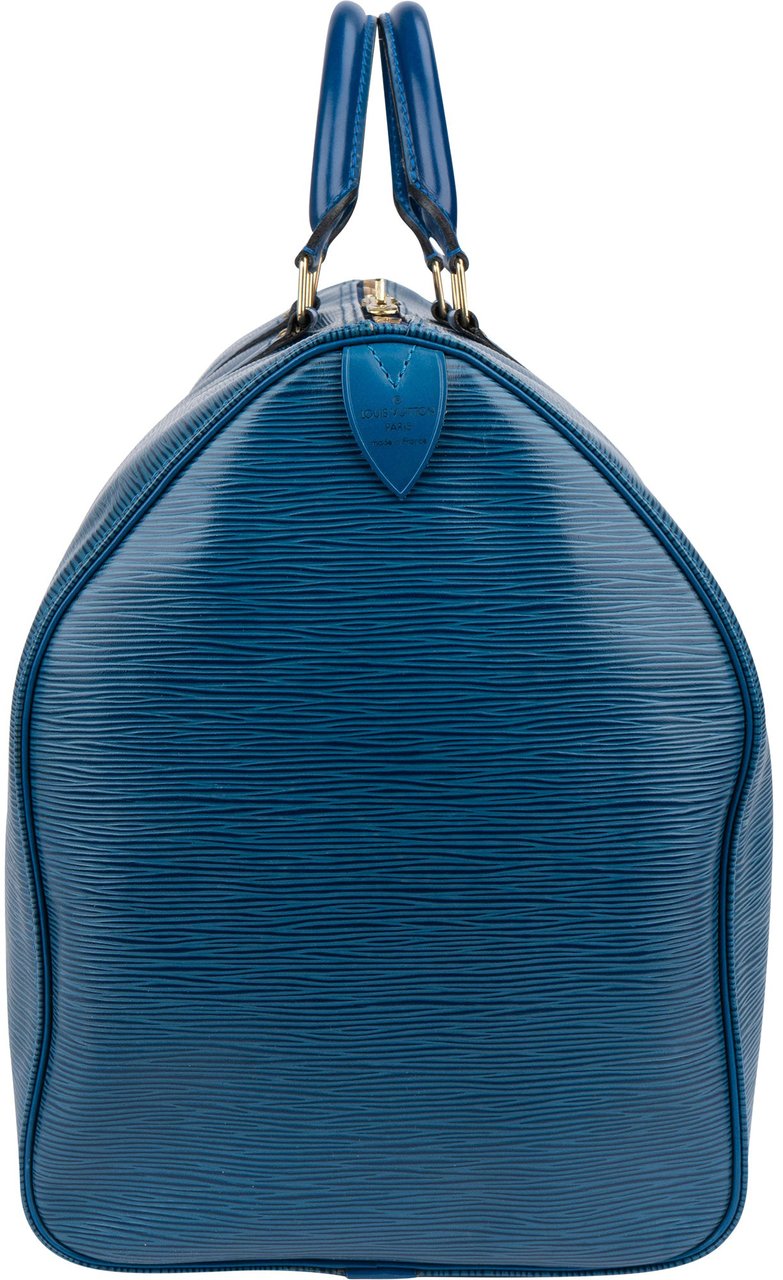 Louis Vuitton Louis Vuitton Bleu Epi Leather Keepall 50 Blauw