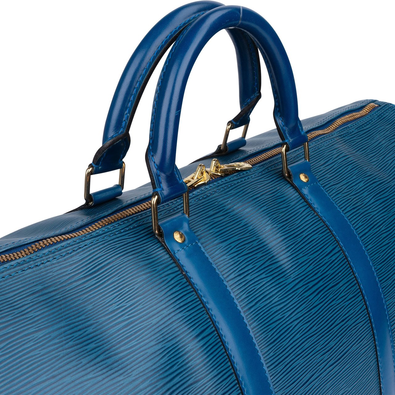 Louis Vuitton Louis Vuitton Bleu Epi Leather Keepall 50 Blauw