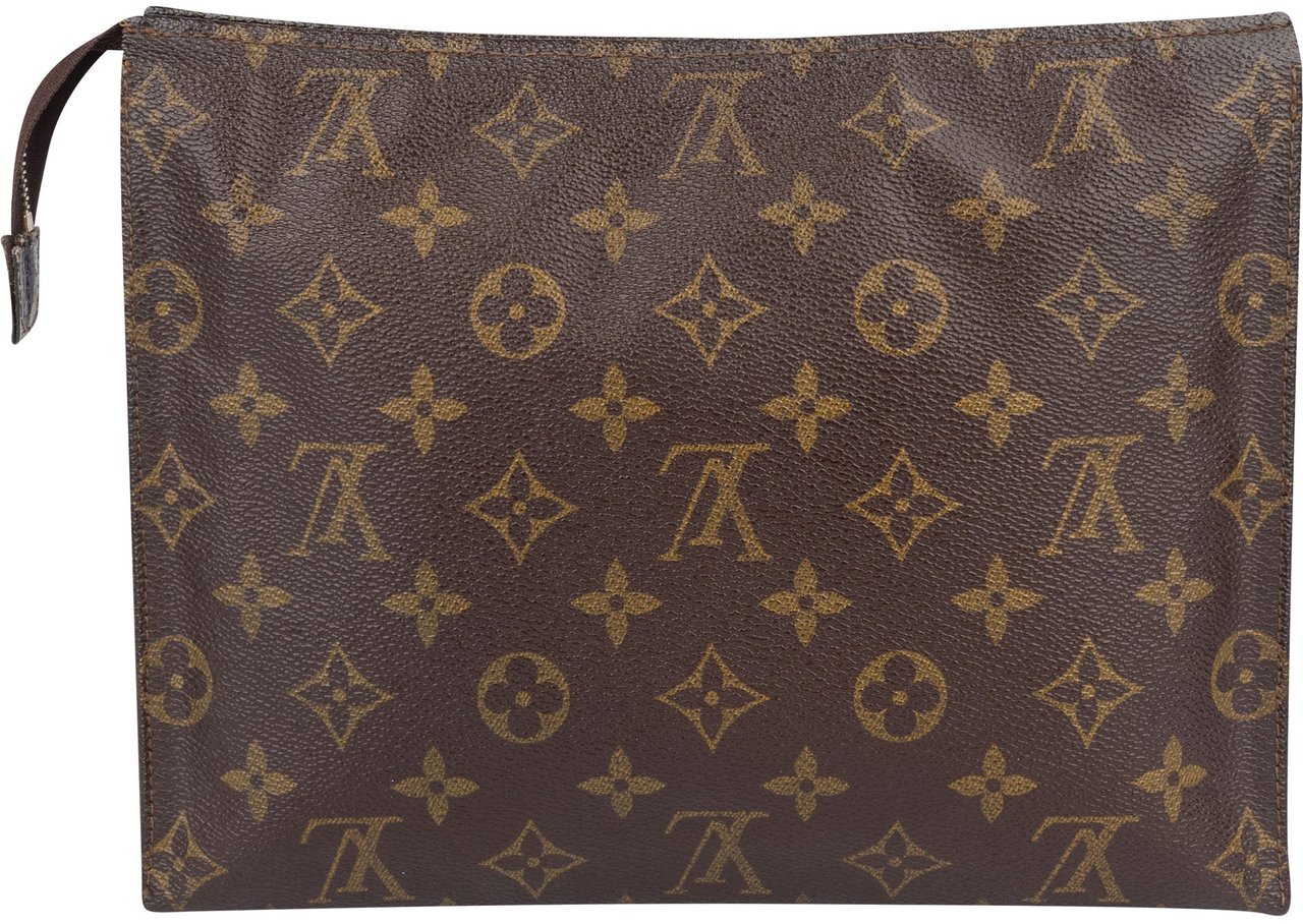 Louis Vuitton Louis Vuitton Canvas Monogram Poche Toilette Clutch Bruin