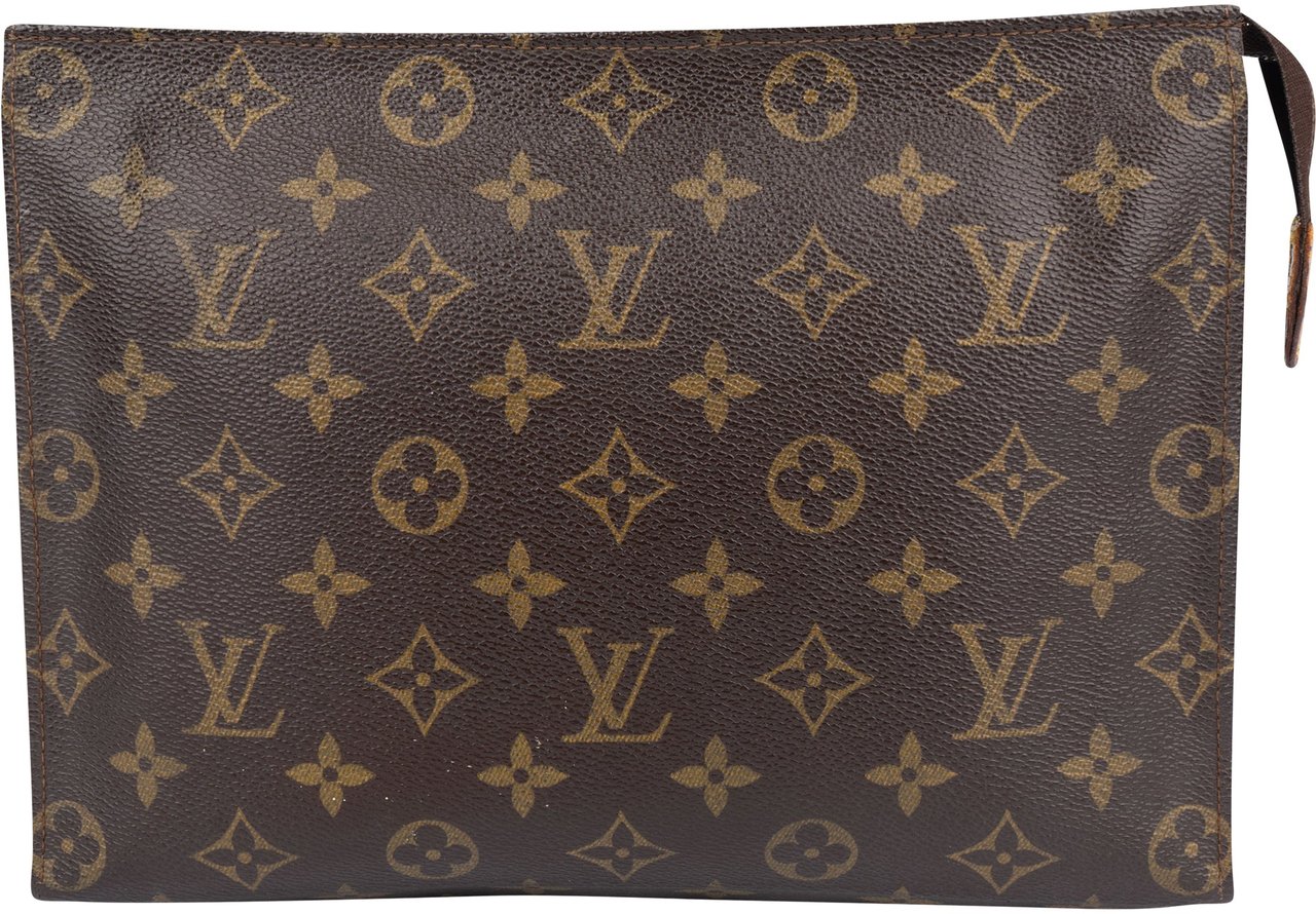 Louis Vuitton Louis Vuitton Canvas Monogram Poche Toilette 25 Clutch Bruin