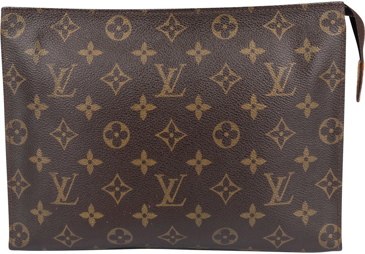 Louis Vuitton Louis Vuitton Canvas Monogram Poche Toilette 25 Clutch Bruin
