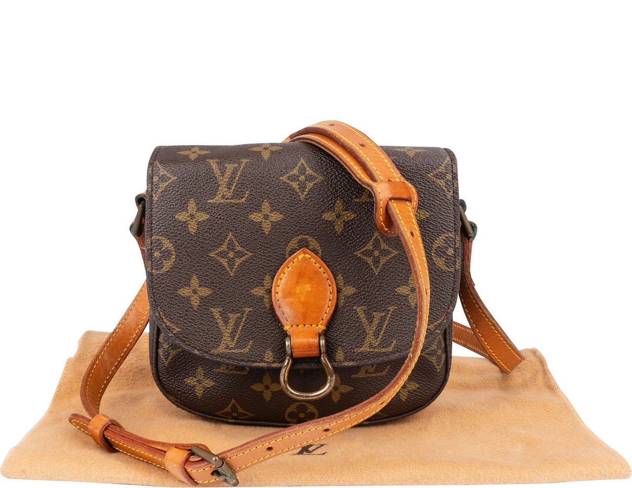 Louis Vuitton Louis Vuitton Canvas Monogram Saint Cloud PM Crossbody Bag Bruin