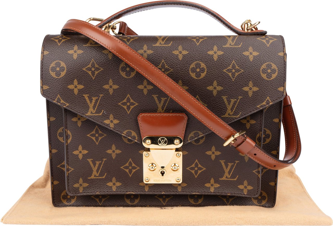 Louis Vuitton Louis Vuitton Canvas Monogram Monceau Handbag Bruin