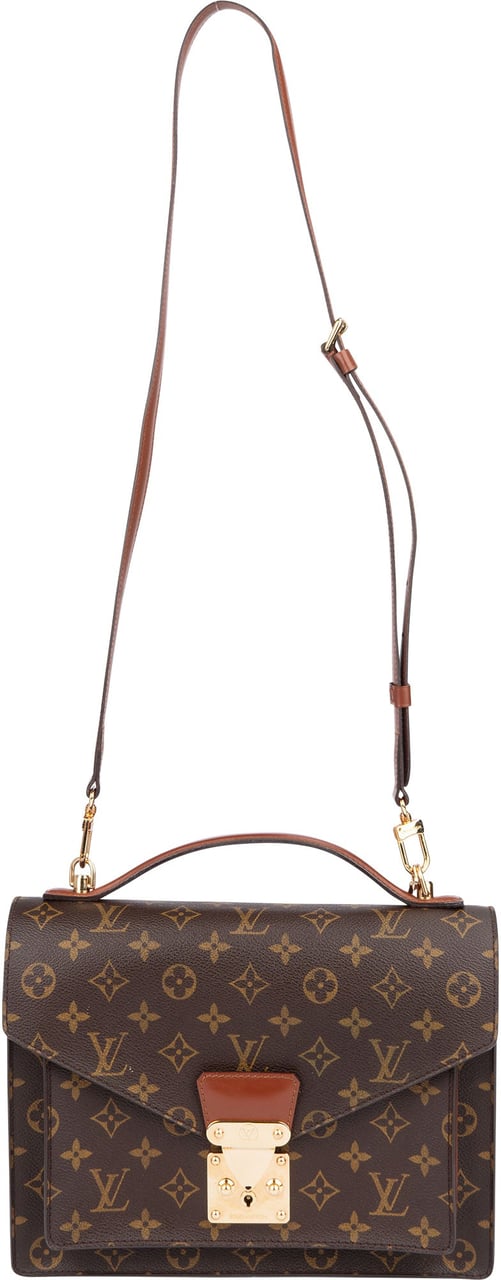 Louis Vuitton Louis Vuitton Canvas Monogram Monceau Handbag Bruin