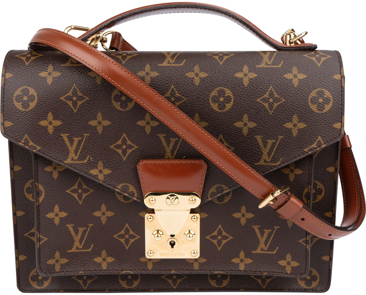 Louis Vuitton Louis Vuitton Canvas Monogram Monceau Handbag Bruin