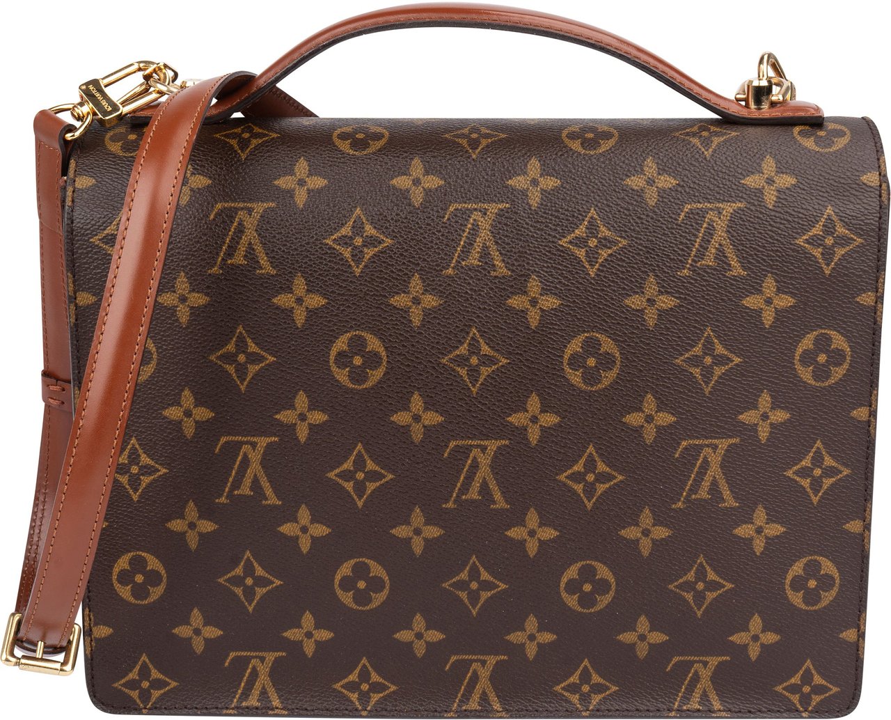 Louis Vuitton Louis Vuitton Canvas Monogram Monceau Handbag Bruin