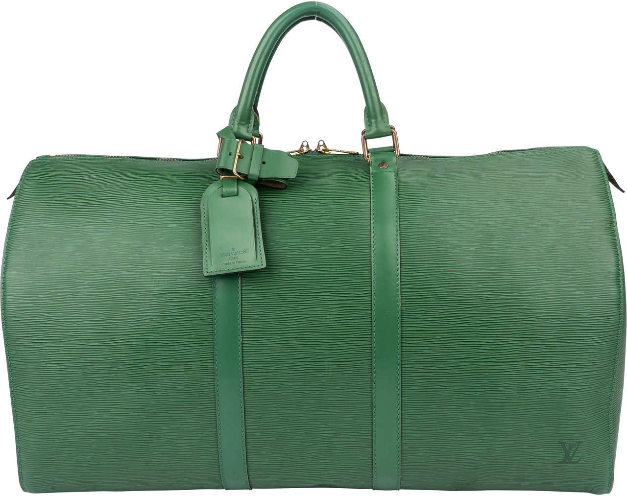 Louis Vuitton Louis Vuitton Green Epi Leather Keepall 50 Groen