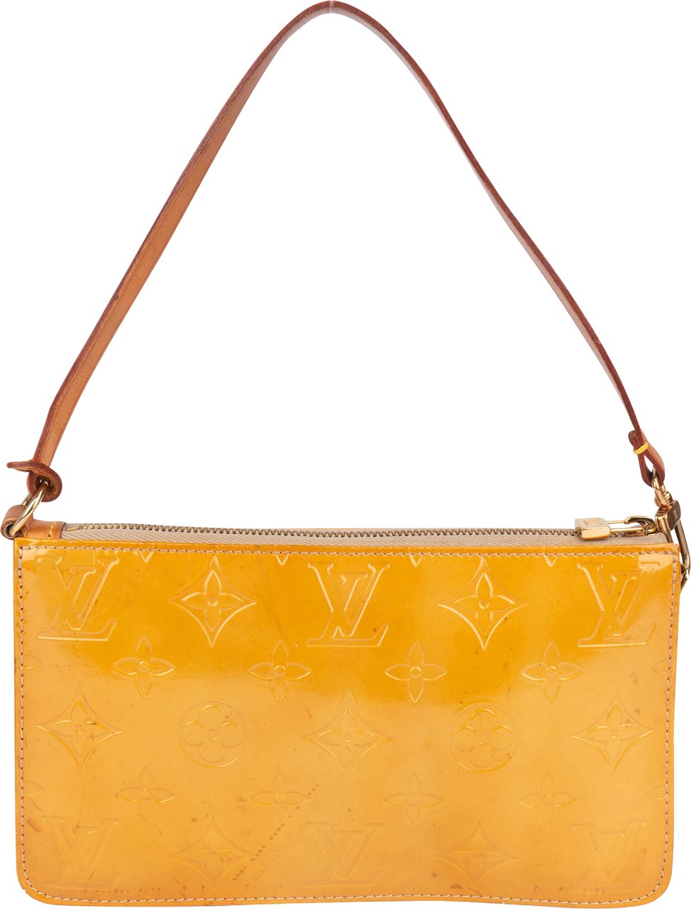 Louis Vuitton Vernis Monogram Lexington Pochette Handbag Geel