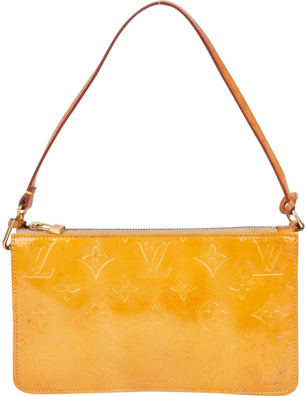 Louis Vuitton Vernis Monogram Lexington Pochette Handbag Geel
