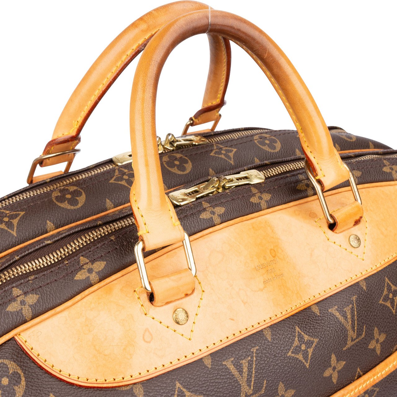 Louis Vuitton Louis Vuitton Canvas Monogram Alize Travel Bag Bruin