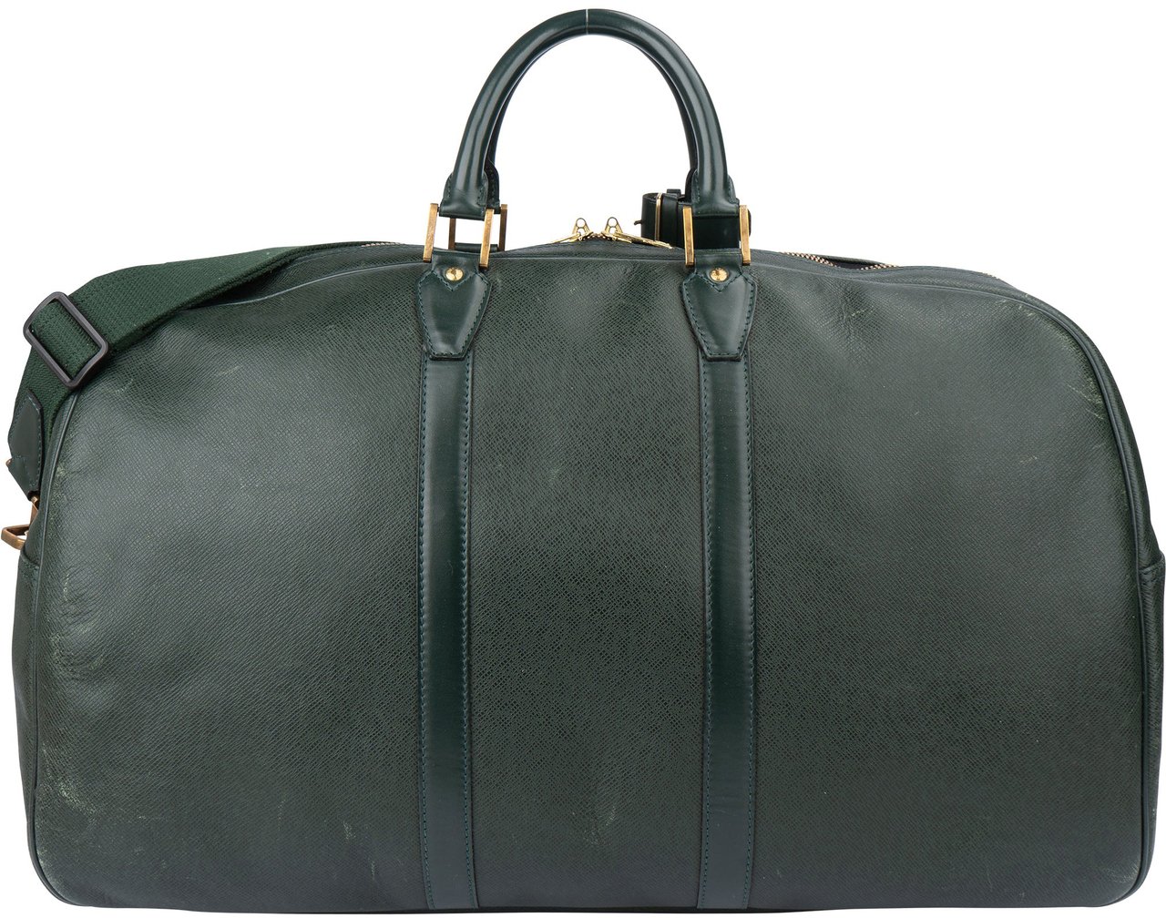 Louis Vuitton Louis Vuitton Green Taiga Leather Kendall Travel Bag Groen