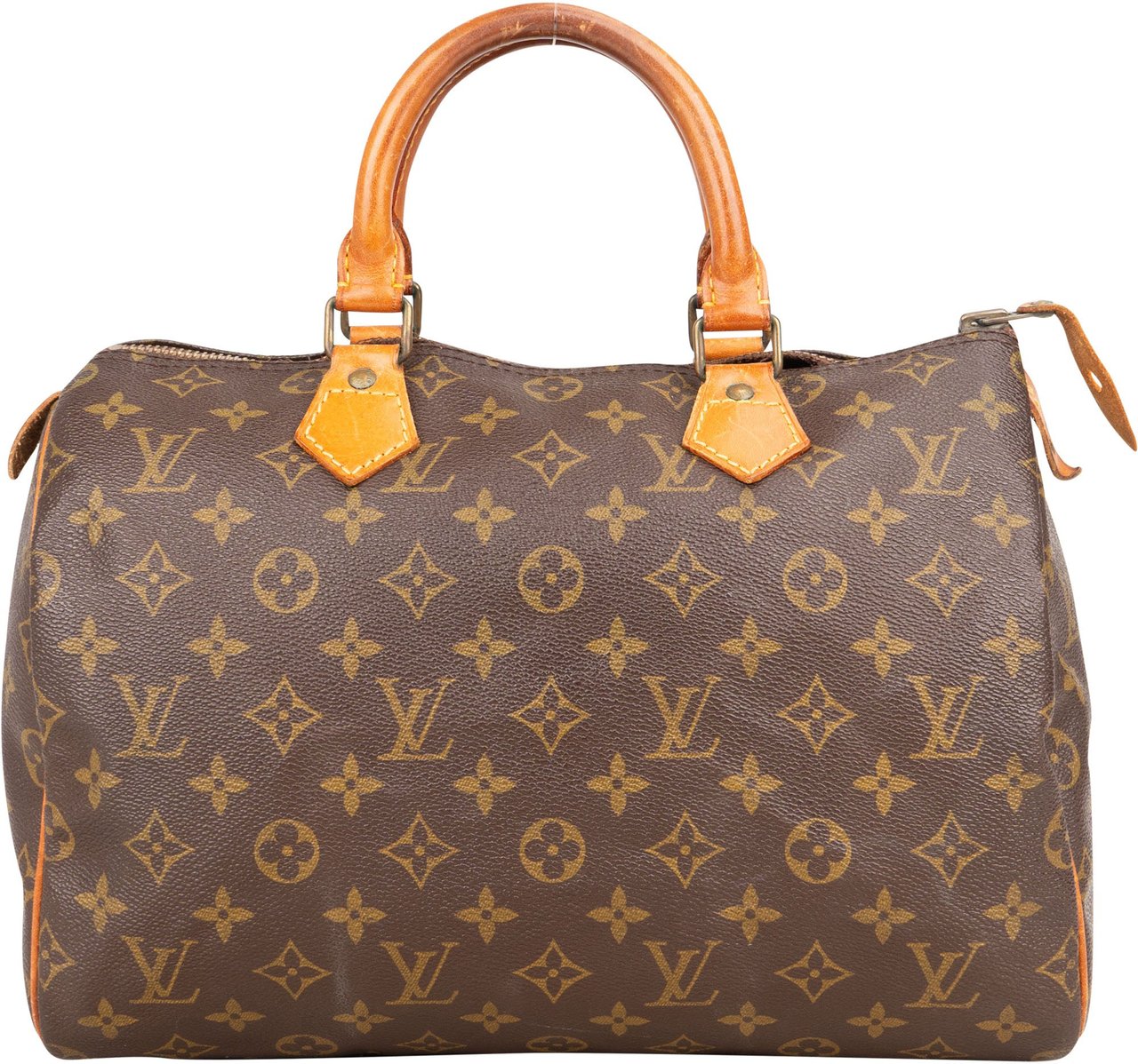 Louis Vuitton Louis Vuitton Canvas Monogram Speedy 30 Handbag Bruin