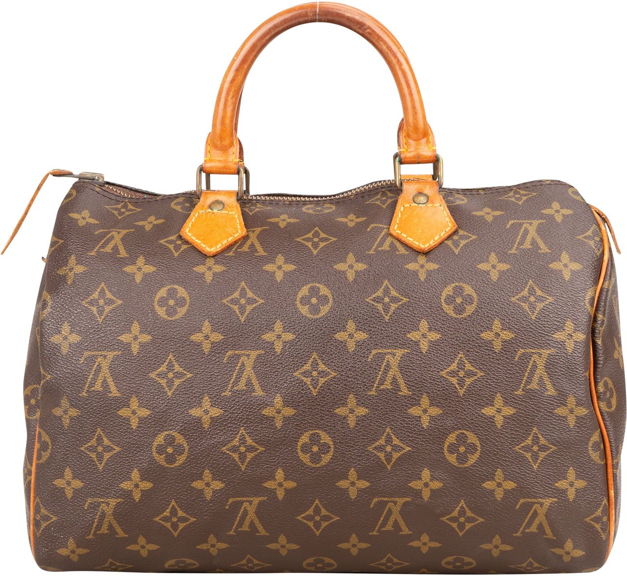 Louis Vuitton Louis Vuitton Canvas Monogram Speedy 30 Handbag Bruin
