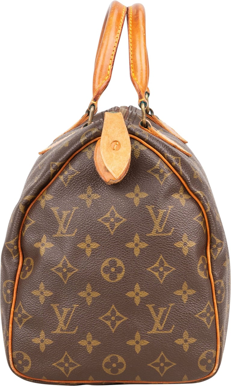 Louis Vuitton Louis Vuitton Canvas Monogram Speedy 30 Handbag Bruin