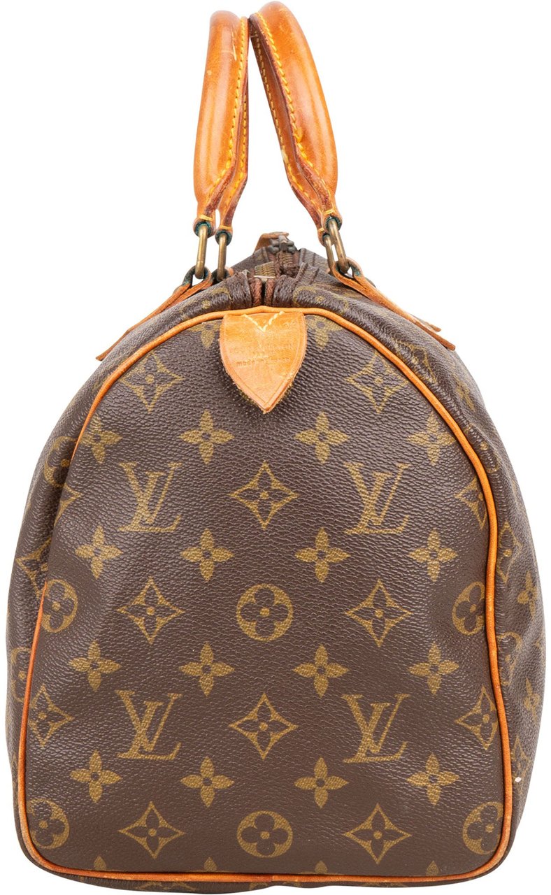 Louis Vuitton Louis Vuitton Canvas Monogram Speedy 30 Handbag Bruin