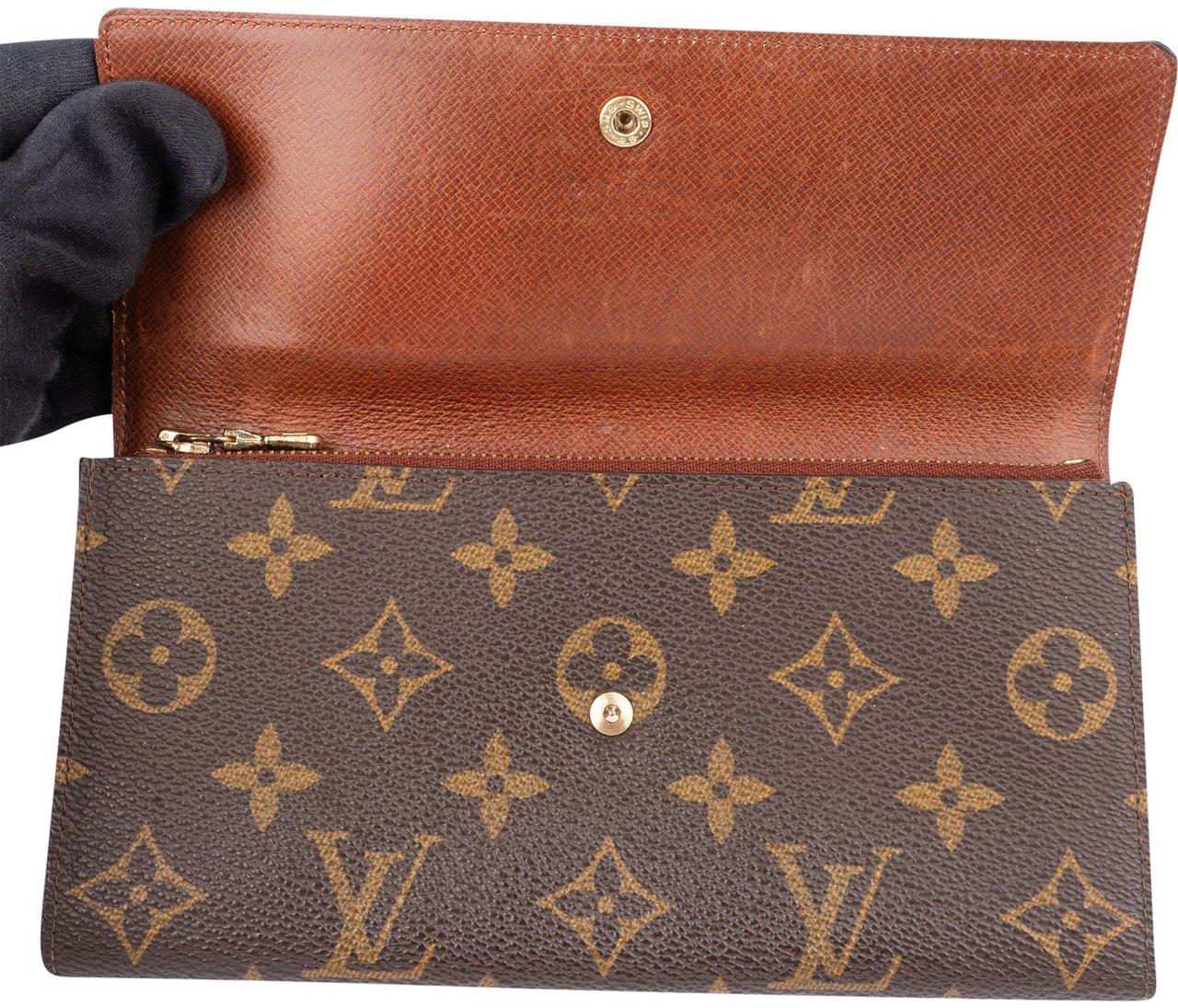 Louis Vuitton Louis Vuitton Canvas Monogram Sarah Wallet Bruin