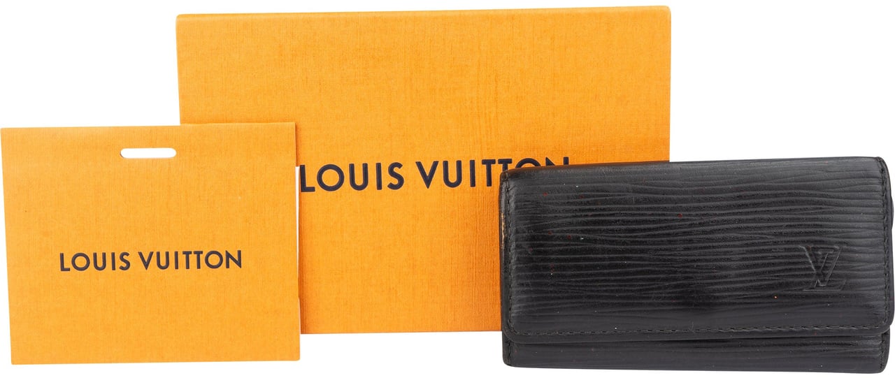 Louis Vuitton Louis Vuitton Noir Epi Leather Keyholder Zwart