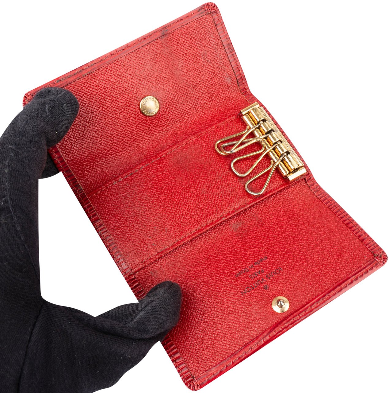 Louis Vuitton Louis Vuitton Rouge Epi Leather Keyholder Rood
