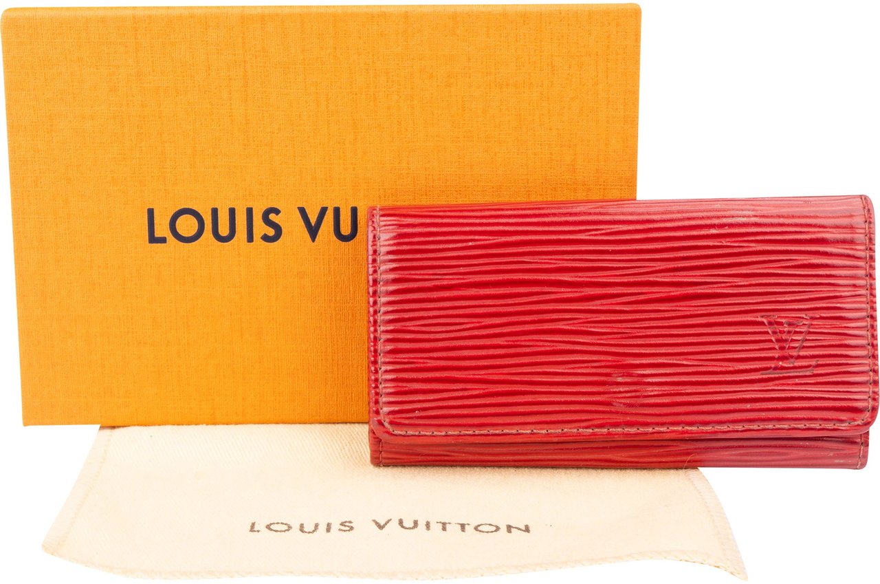 Louis Vuitton Louis Vuitton Rouge Epi Leather Keyholder Rood