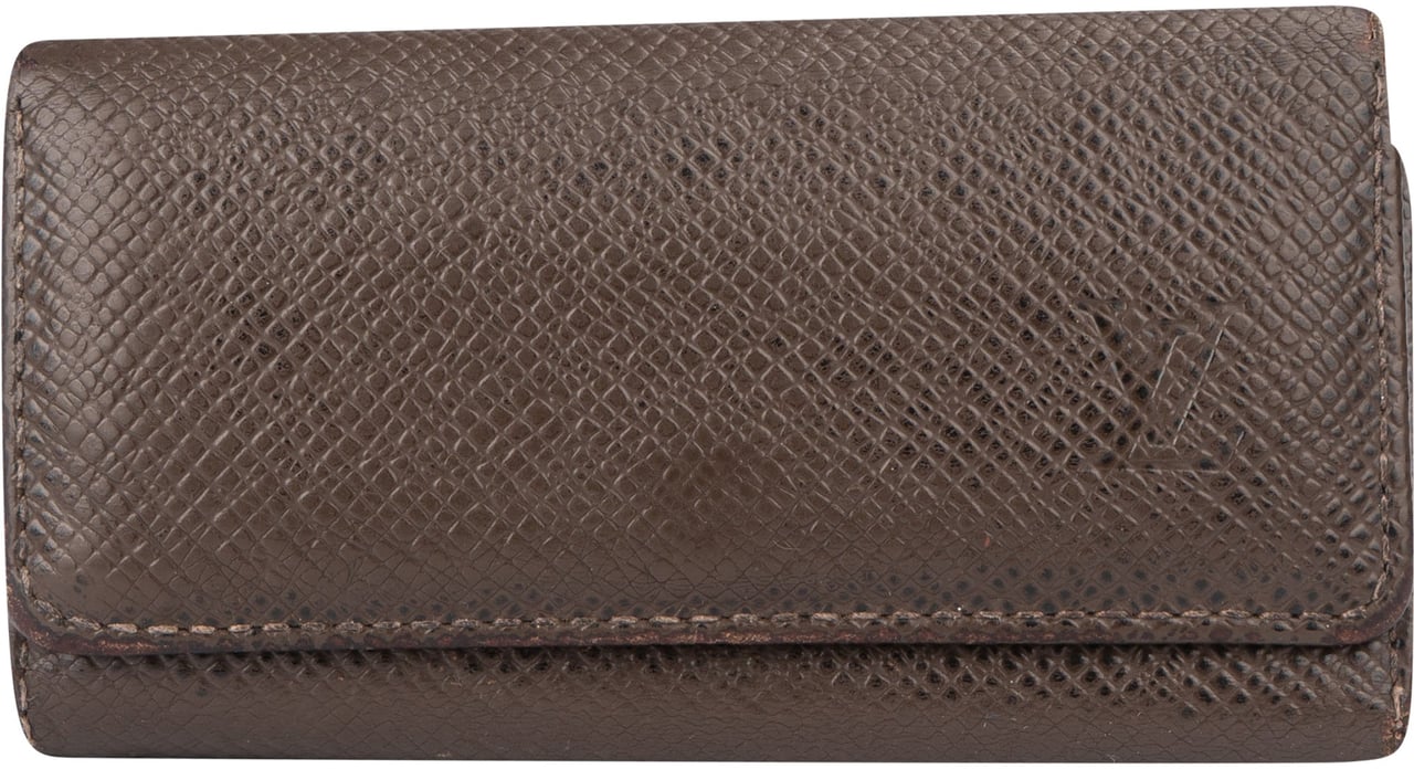 Louis Vuitton Louis Vuitton Brun Taiga Leather Keyholder Bruin