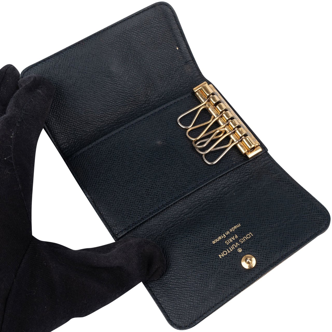 Louis Vuitton Louis Vuitton Mini Lin Monogram Keyholder Donkergrijs