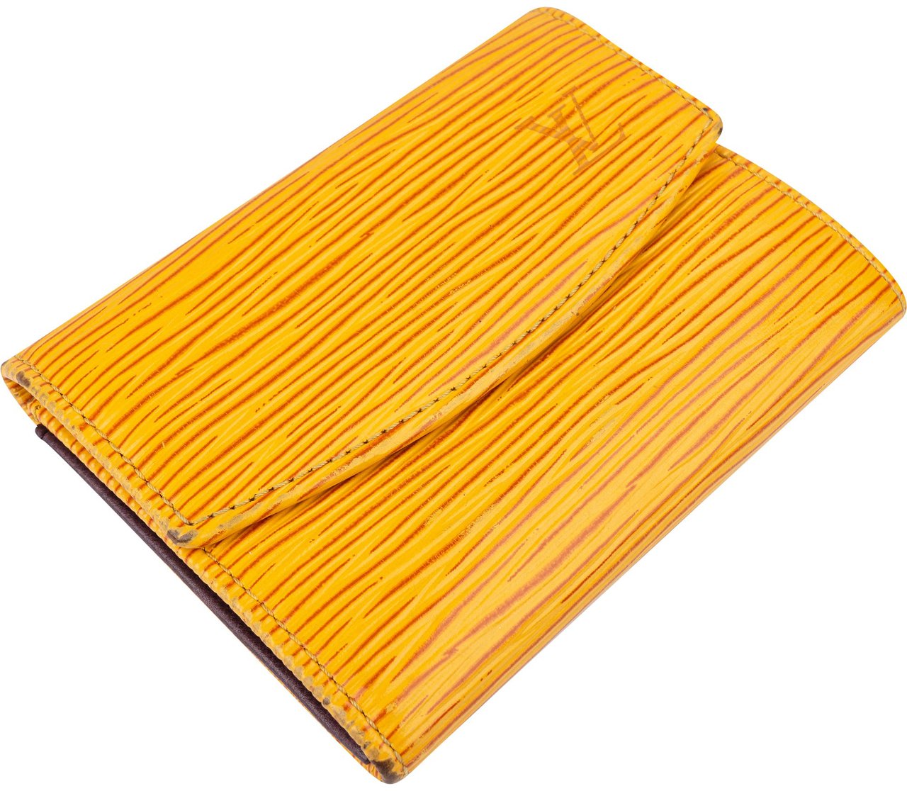 Louis Vuitton Louis Vuitton Yellow Epi Leather Mini Wallet Geel