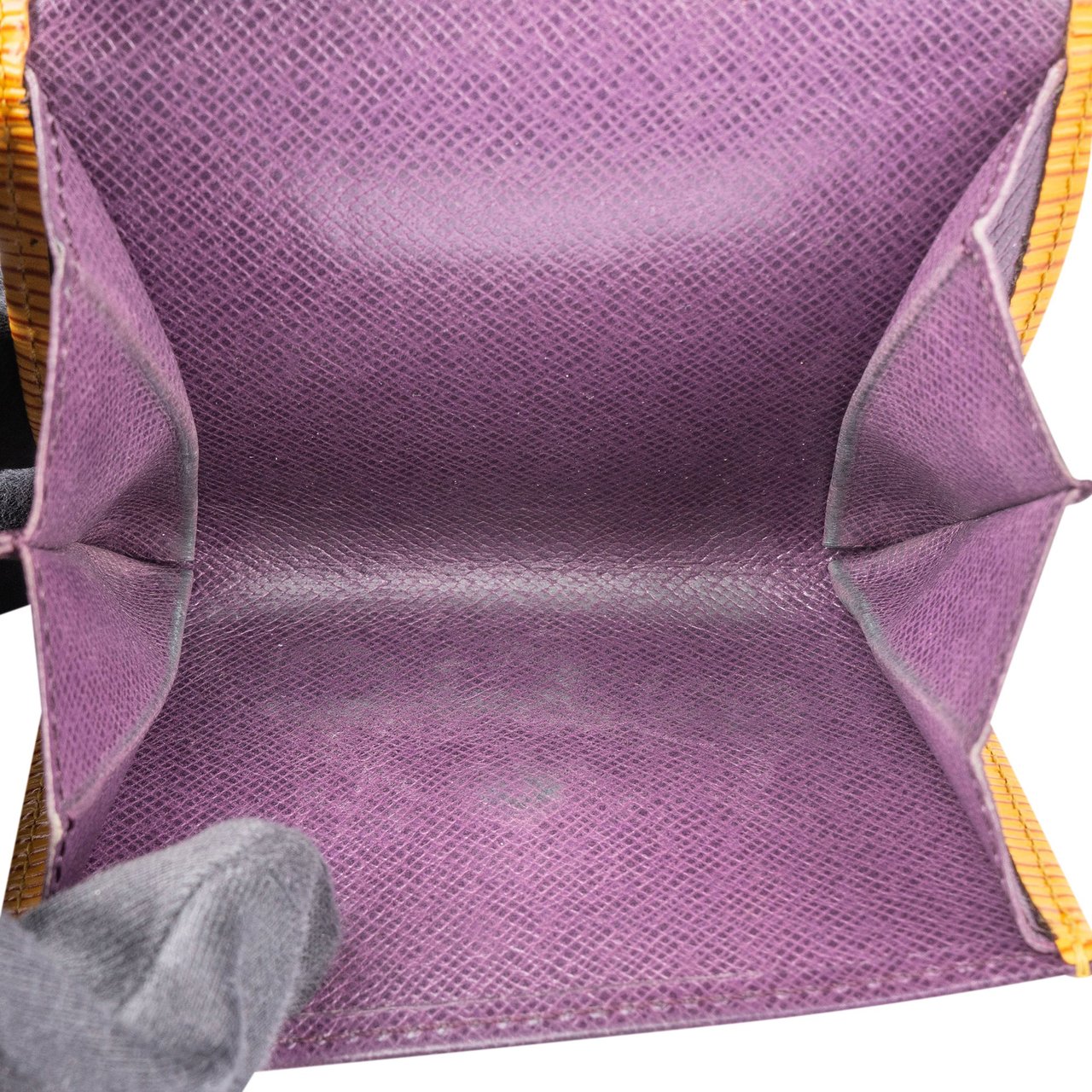 Louis Vuitton Louis Vuitton Yellow Epi Leather Mini Wallet Geel