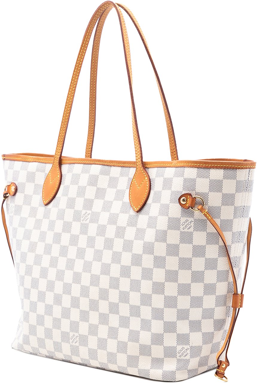Louis Vuitton Damier Azur Neverfull MM Wit