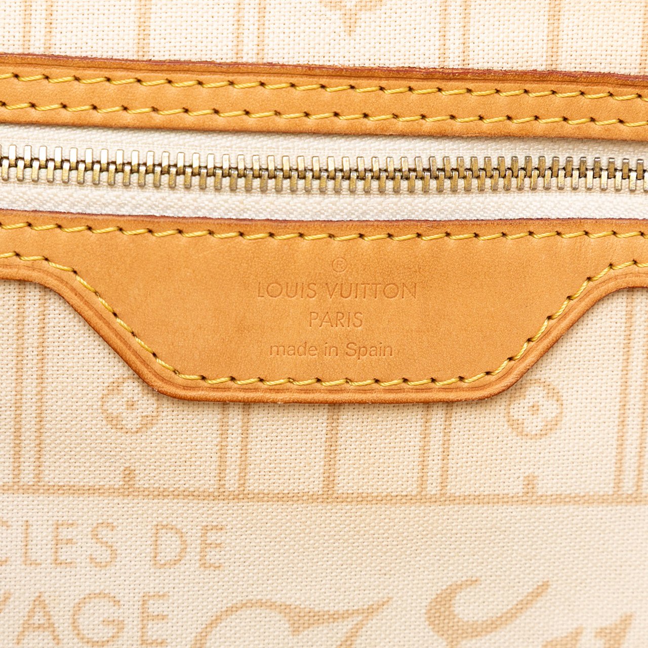 Louis Vuitton Damier Azur Neverfull MM Wit