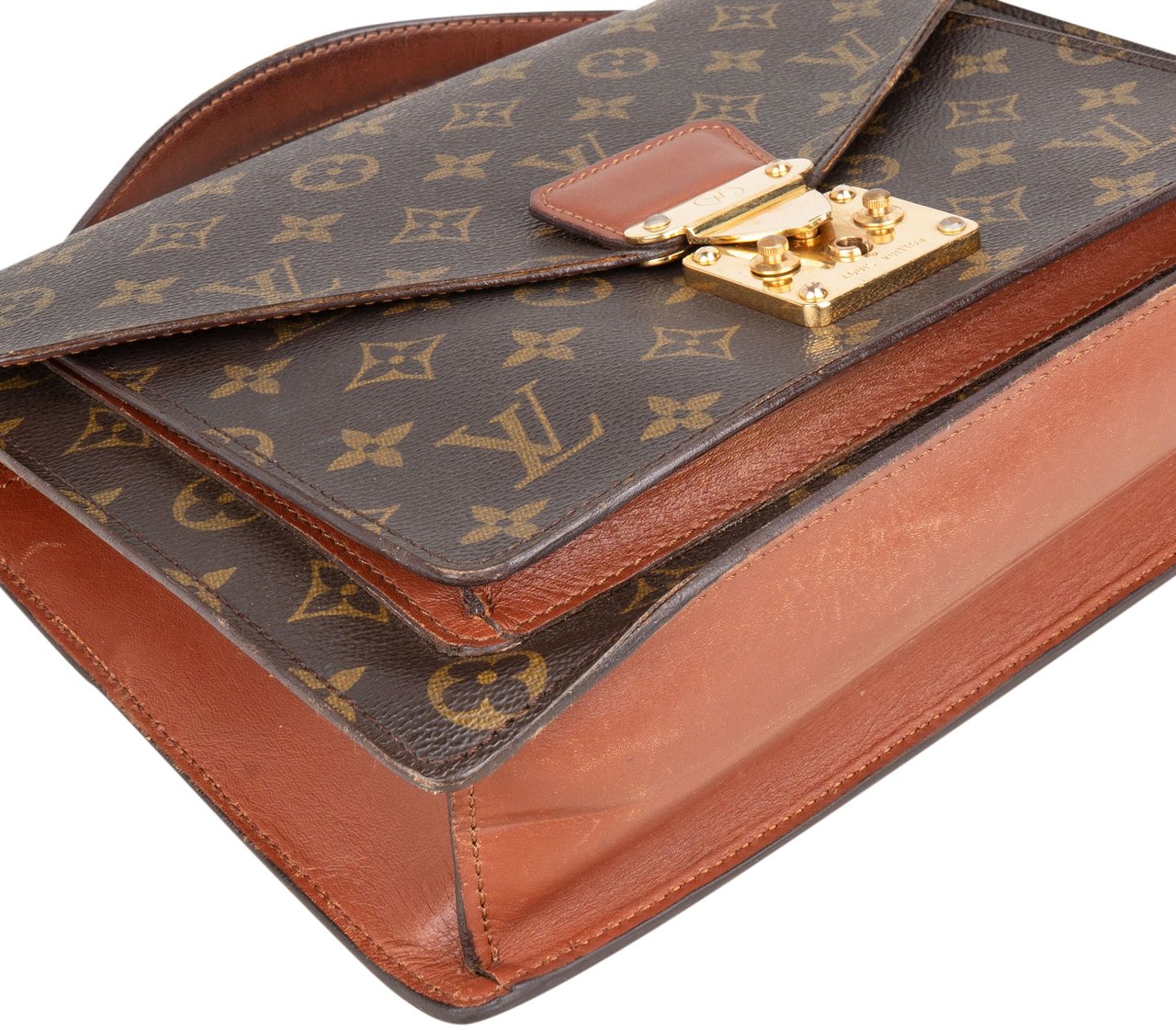 Louis Vuitton Louis Vuitton Canvas Monogram Monceau Handbag Bruin