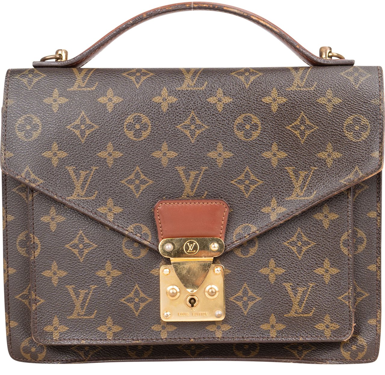 Louis Vuitton Louis Vuitton Canvas Monogram Monceau Handbag Bruin