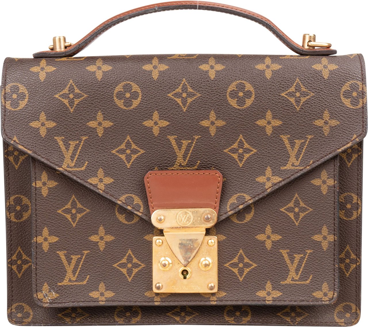 Louis Vuitton Louis Vuitton Canvas Monogram Monceau Handbag Bruin