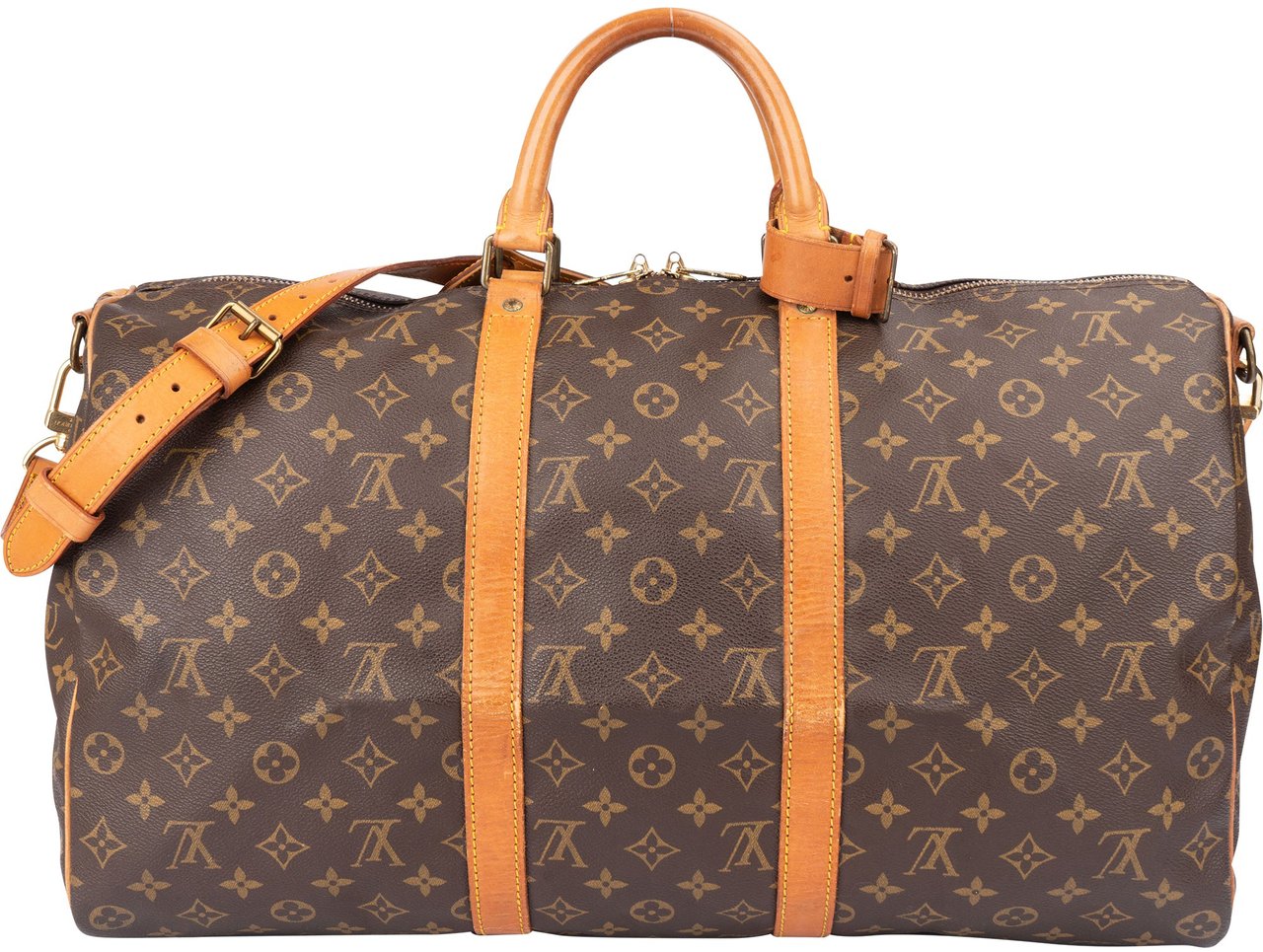 Louis Vuitton Louis Vuitton Canvas Monogram Keepall 50 Bandouliere Bruin