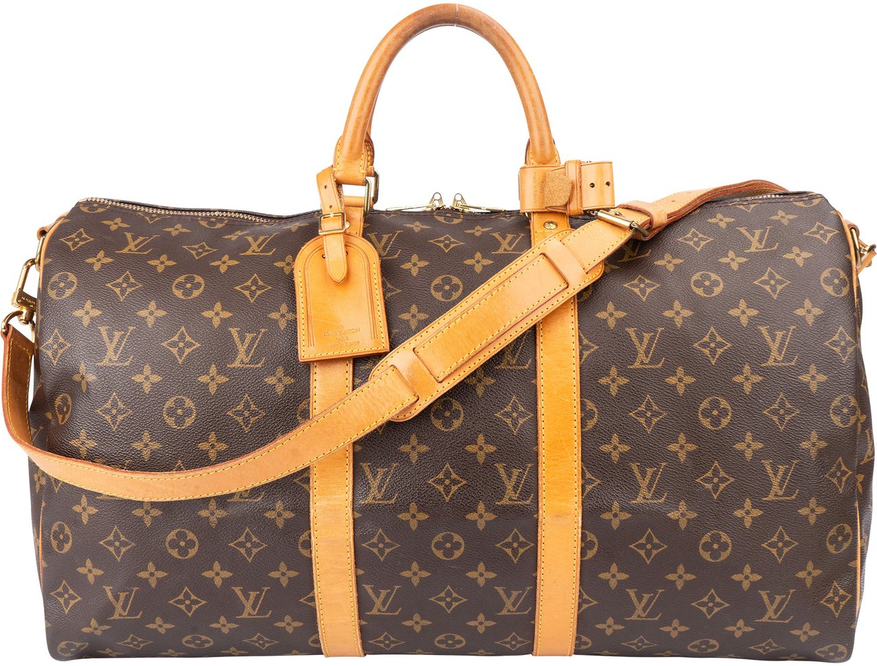 Louis Vuitton Louis Vuitton Canvas Monogram Keepall 50 Bandouliere Bruin