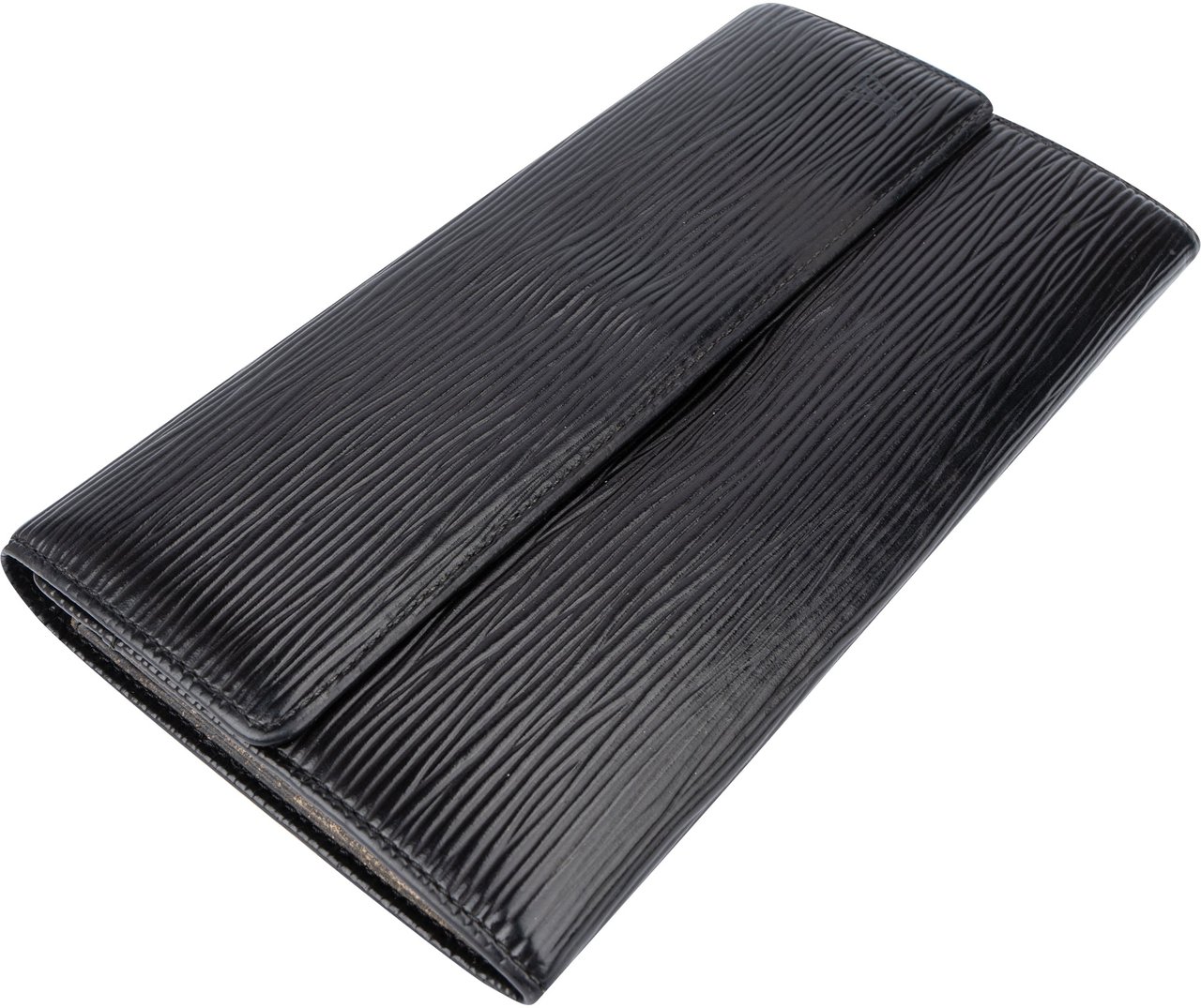 Louis Vuitton Louis Vuitton Noir Epi Leather Sarah Wallet Zwart