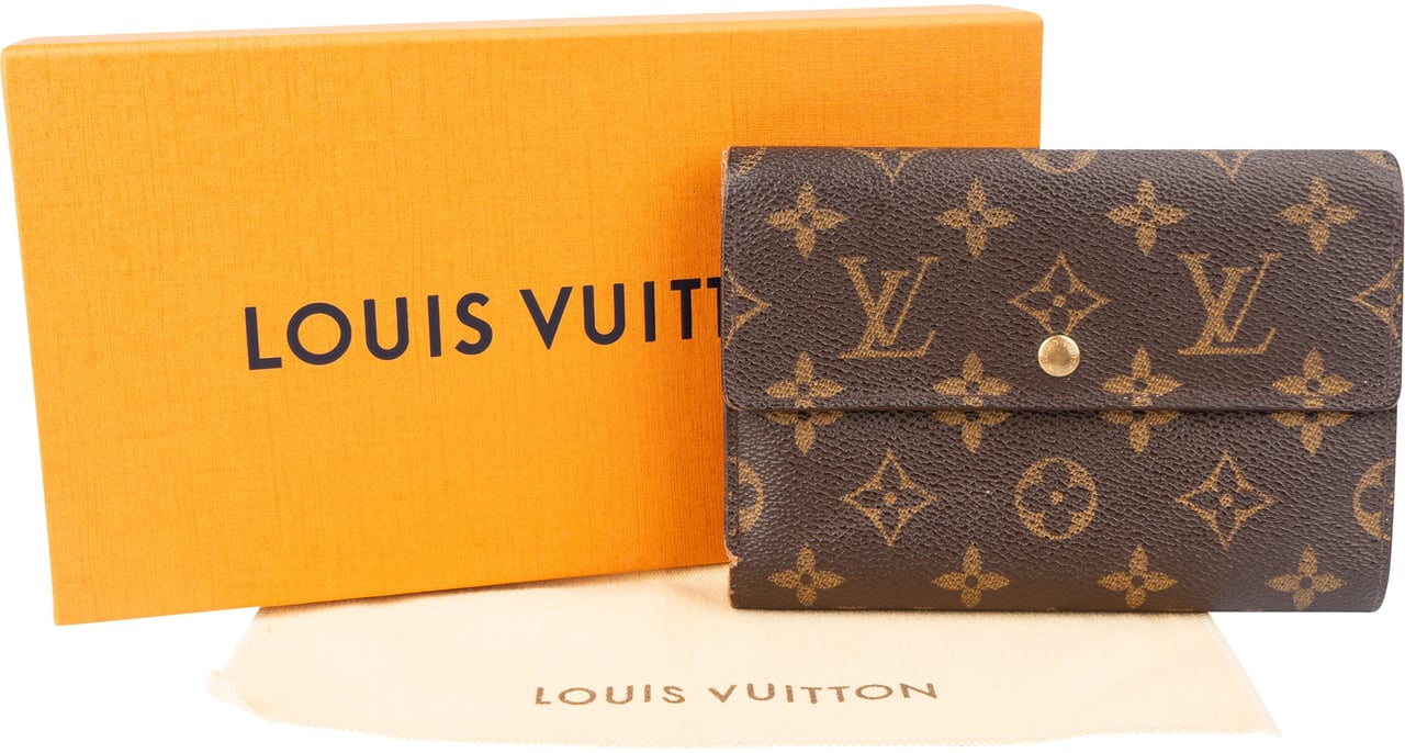 Louis Vuitton Louis Vuitton Canvas Monogram Tresor Wallet Bruin