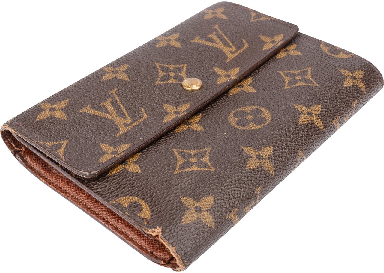 Louis Vuitton Louis Vuitton Canvas Monogram Tresor Wallet Bruin
