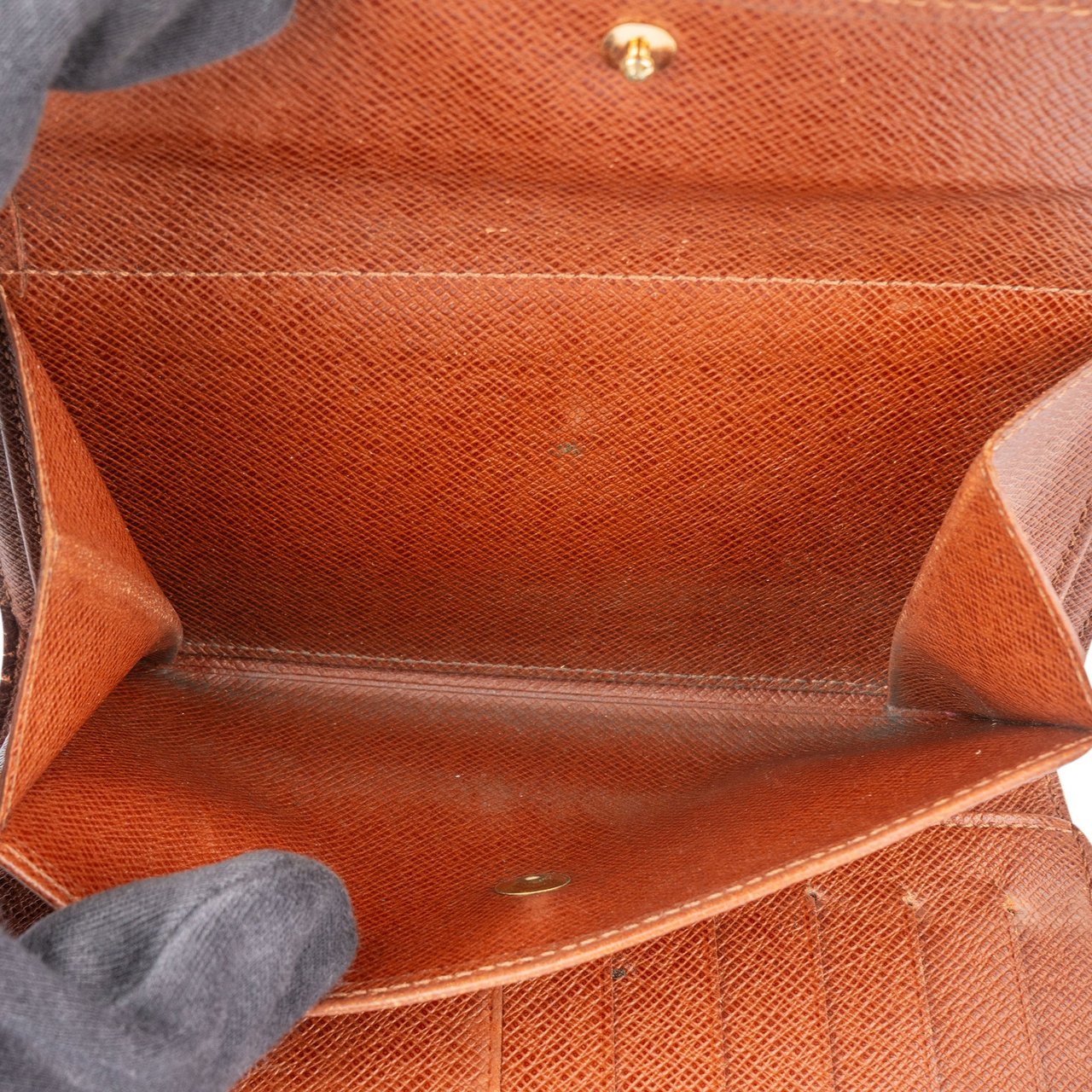 Louis Vuitton Louis Vuitton Canvas Monogram Tresor Wallet Bruin