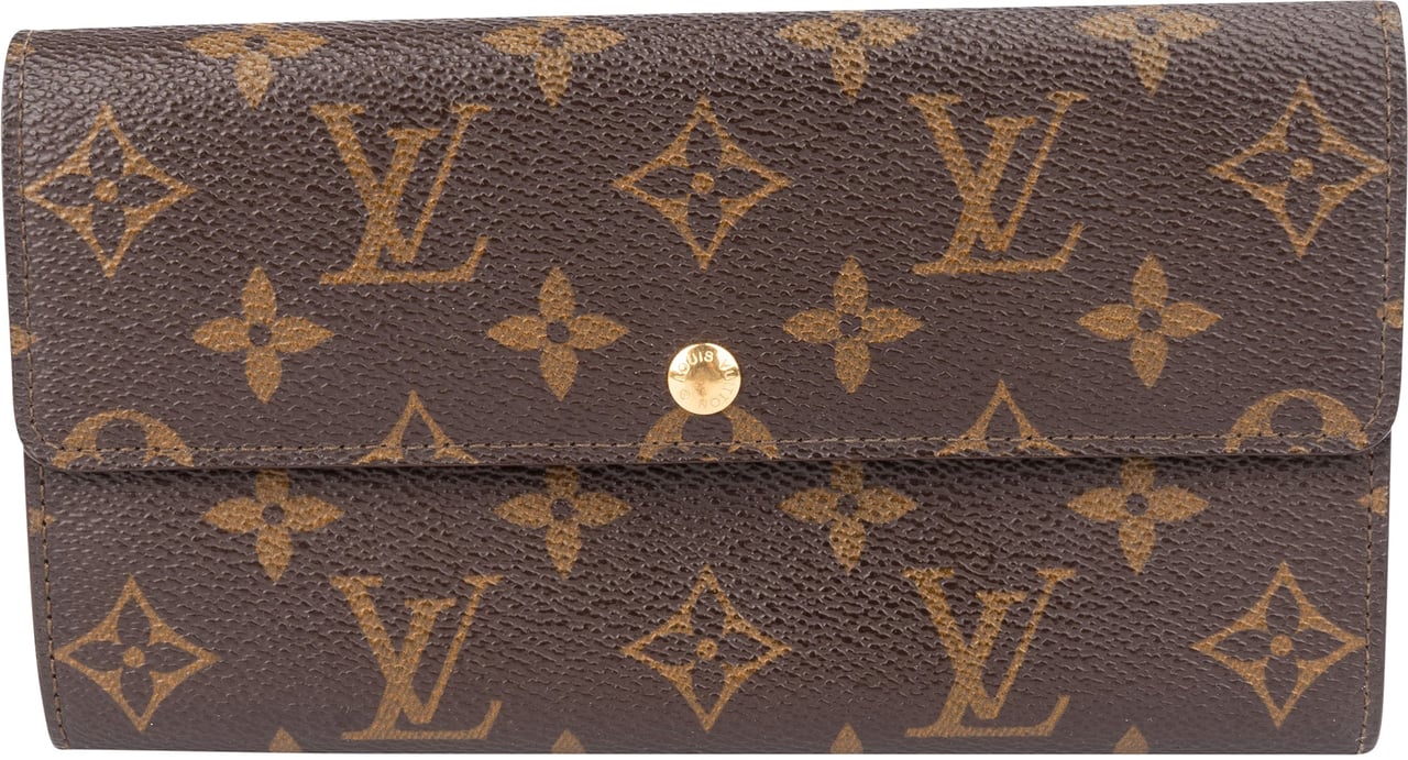 Louis Vuitton Louis Vuitton Canvas Monogram Sarah Wallet Bruin