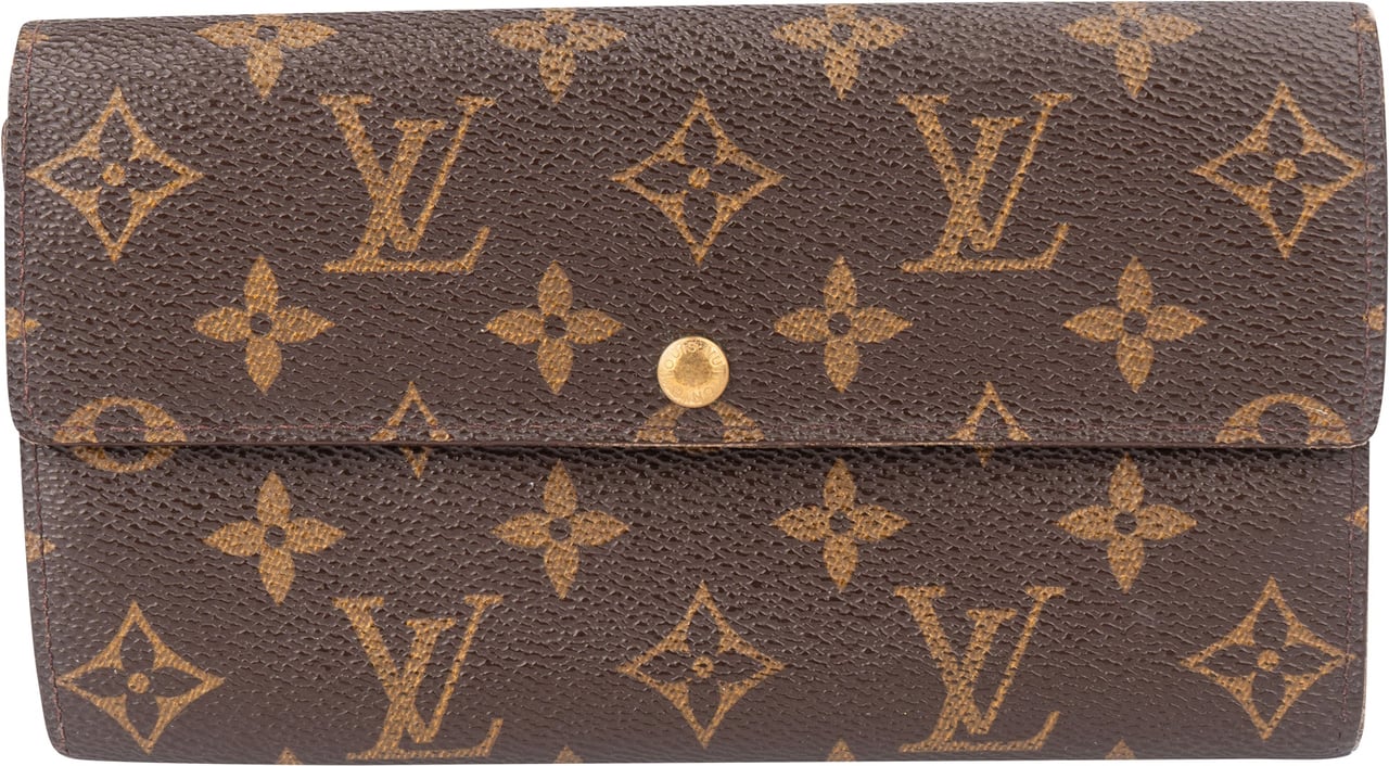 Louis Vuitton Louis Vuitton Canvas Monogram Sarah Wallet Bruin
