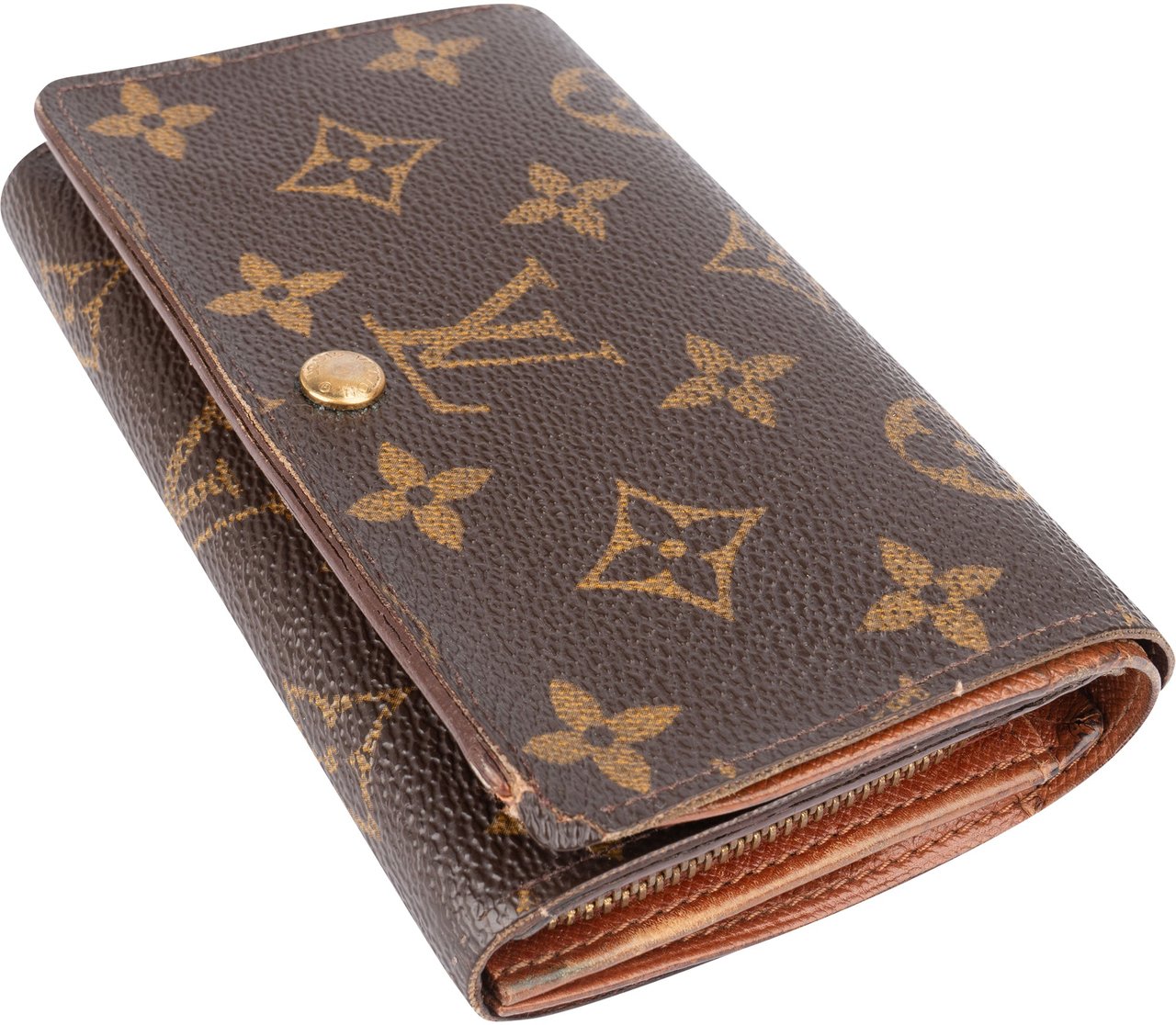 Louis Vuitton Louis Vuitton Canvas Monogram Tresor Wallet Bruin