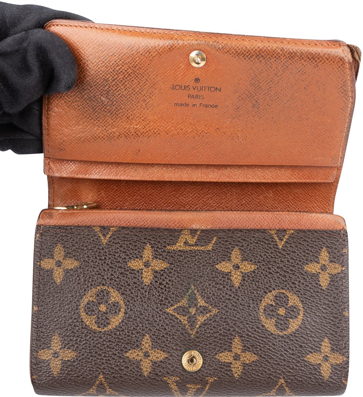 Louis Vuitton Louis Vuitton Canvas Monogram Tresor Wallet Bruin